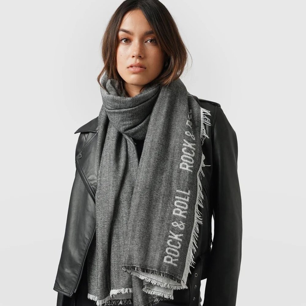 NWT Saint + Sofia Rock & Roll Scarf Wool Blend - Picture 1 of 10